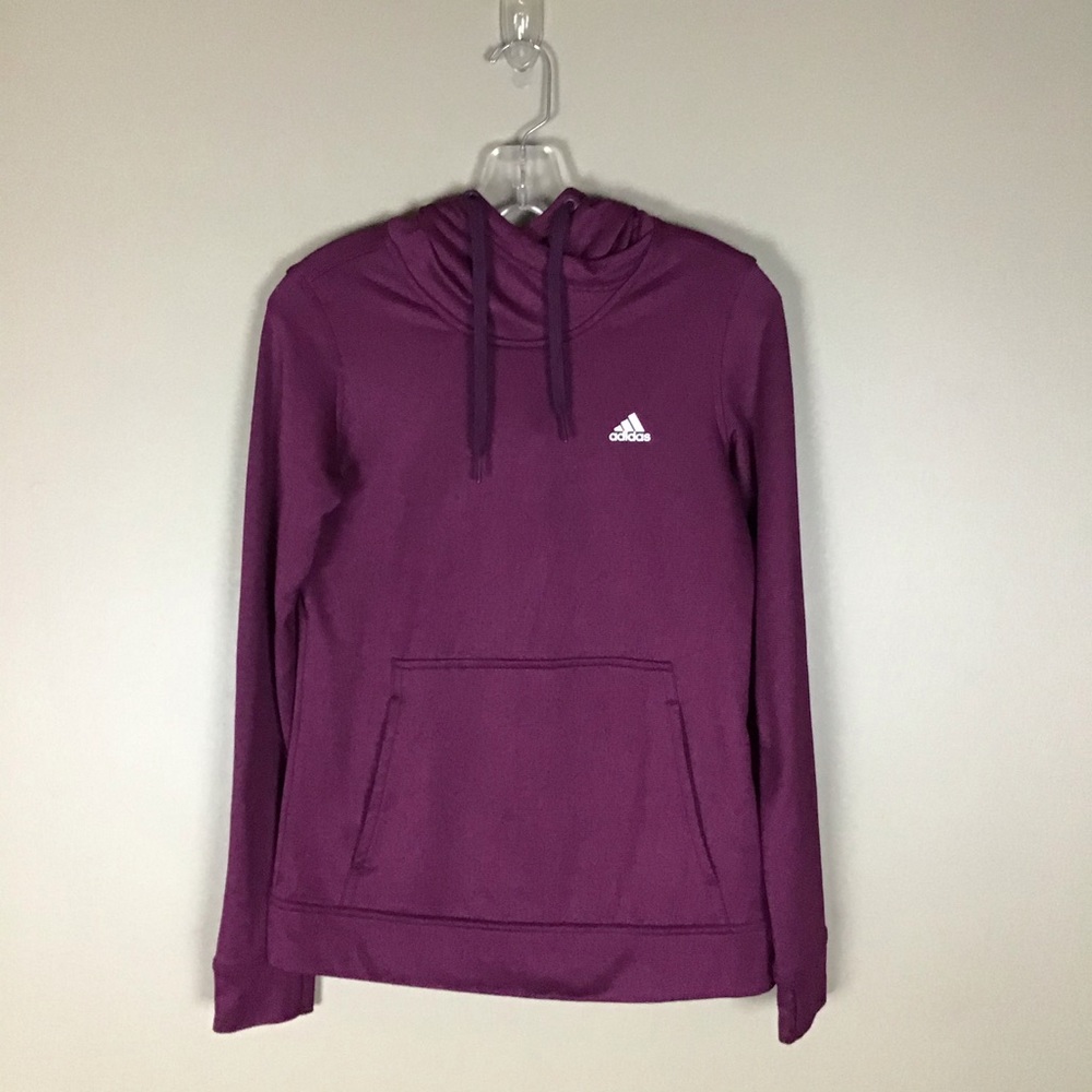 Adidas purple “Climawarm” pullover hoodie in EUC